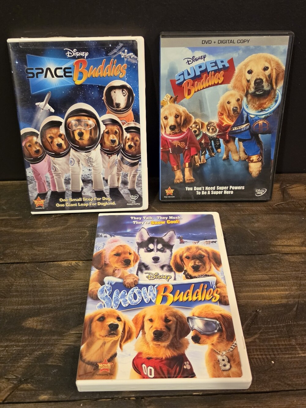 Disney Buddies DVD Lot Space Buddies Super Buddies Snow Buddies Kids Family Movi